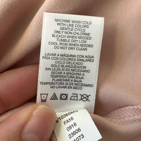 Material Girl Pink Floral Lace Long Sleeve Dress Women Junior Size Medium - Picture 9 of 15